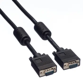 VGA kabëll LogiLink / HD15/M në HD15/M / 1080p / 2x ferrite / 5m / E zezë