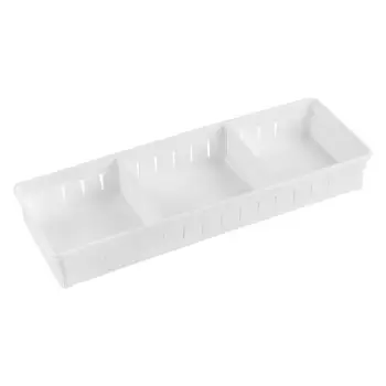 Organizues sirtarësh plastik e bardhë me 2 ndarëse 35x12x5cm