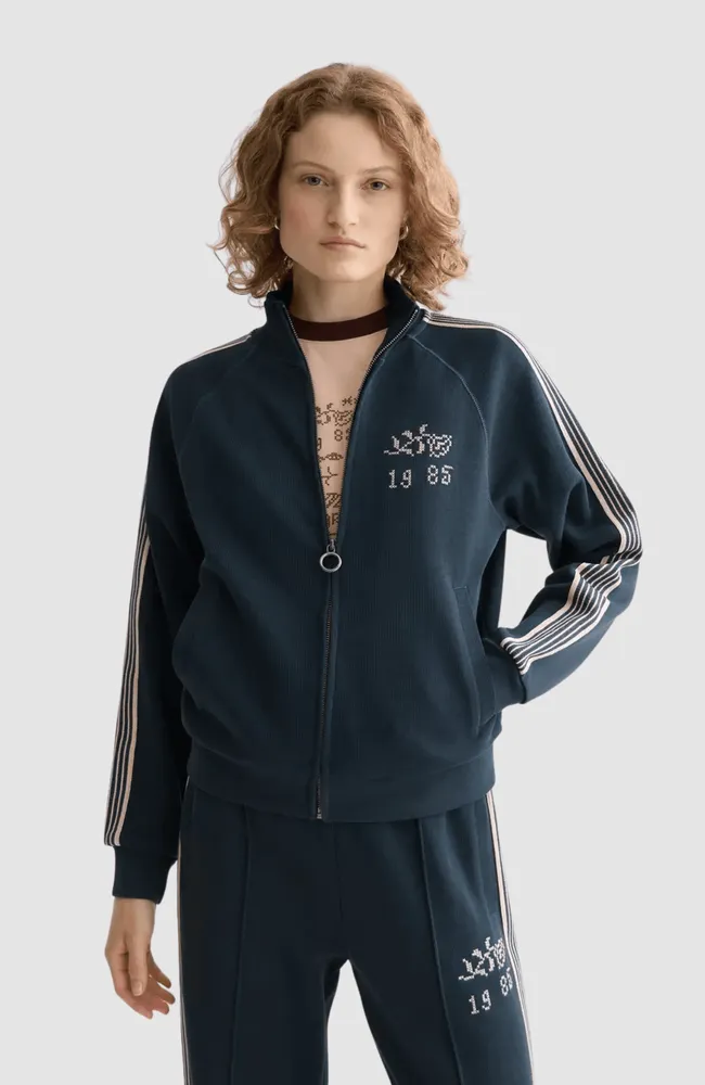 Zip through interlock sweatshirt - 2