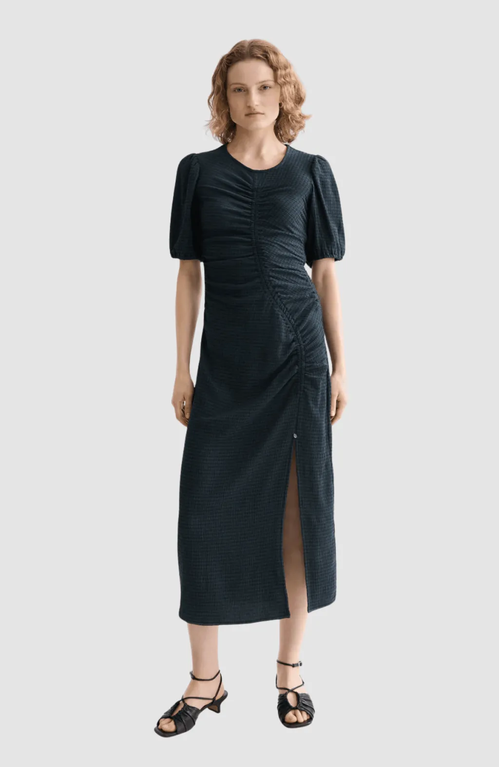 Open structured jersey midi dress - 1