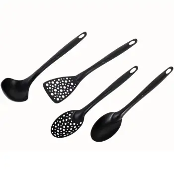 Set enësh gatimi plastike të zezë - 4 copë