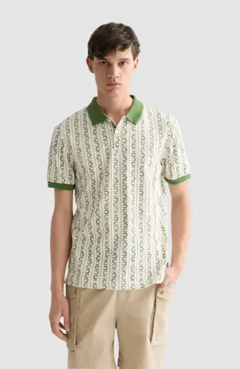 Microprinted regularfit polo