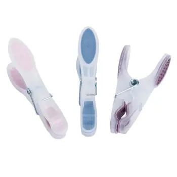 Kapëse rrobash me dorezë të butë, transparente me ngjyra të ndryshme, 8 cm - 12 copë