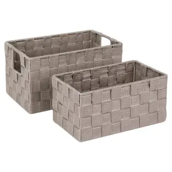 Shportë organizimi e thurur, ngjyrë gri (2 madhësi) - 2 copë