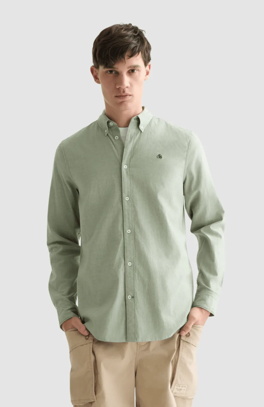 Seasonal core oxford solid regularfit shirt - 1