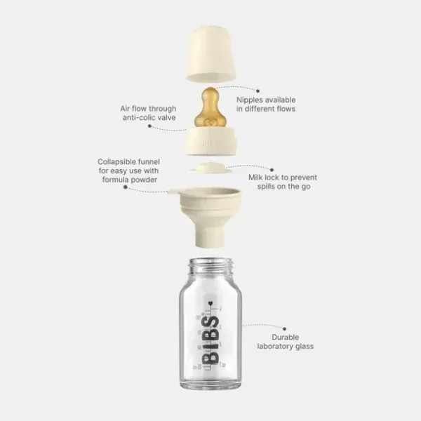 Shishe prej qelqi BIBS Bottle Set 110ml - 4