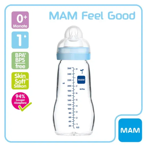 Shishe Qelqi MAM – 260ml (2m+) - 4