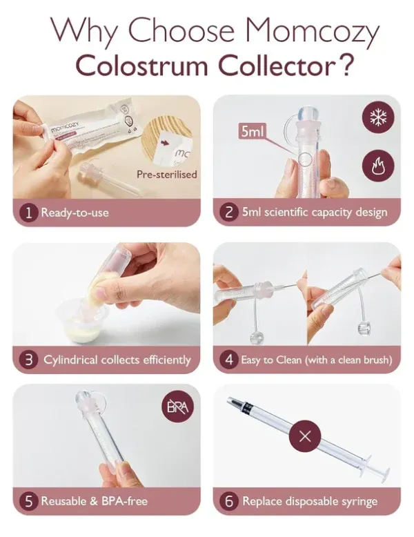 Enë për mbledhjen e kolostrumit Momcozy (Colostrum Collector Container) – 6 copë - 5