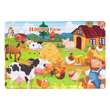 Puzzle Për Fëmije Kafshët E Fermës 24 Copë