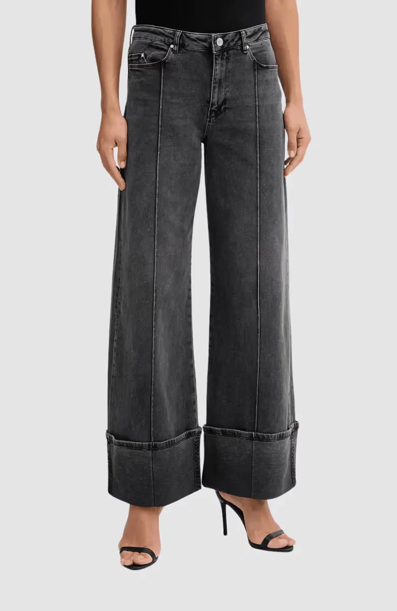 Turn Up Denim Pants - 1