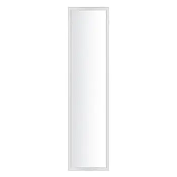 Pasqyrë muri prej druri me gjatësi të plotë, e bardhë 34x124cm