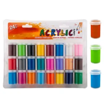 Set me ngjyra akrilike për punime artizanale në kavanoz, Little President 20ml - 24 copë