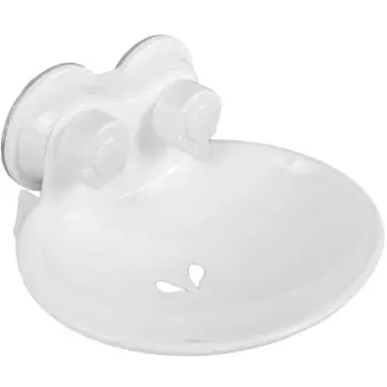 Mbajtëse sapuni plastike, e bardhë 15x11cm