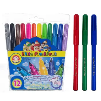 Marker Me Ngjyra Të Holle "Washable Little President " 12 Copë