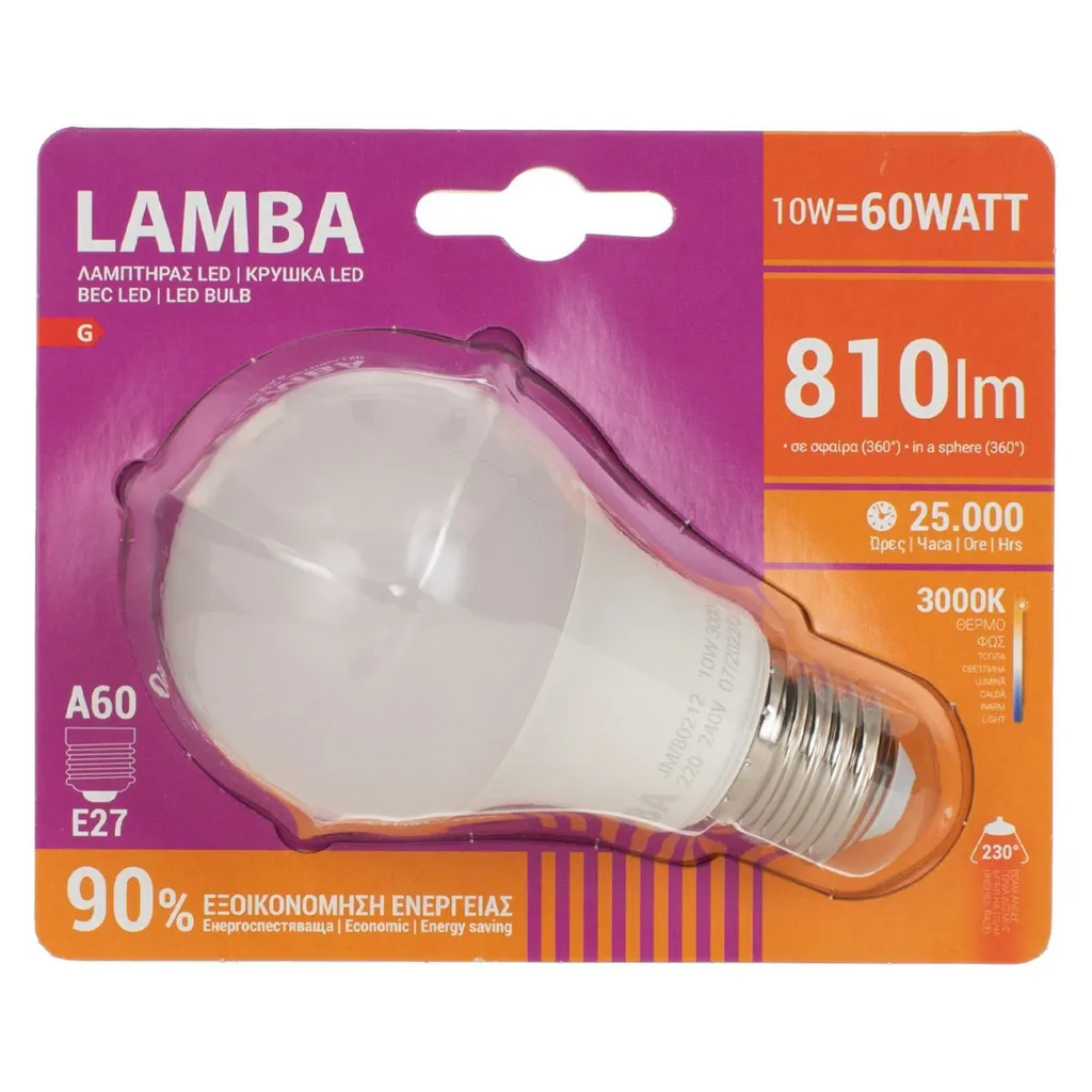 Llambe Led 60W E27 3000K - 1