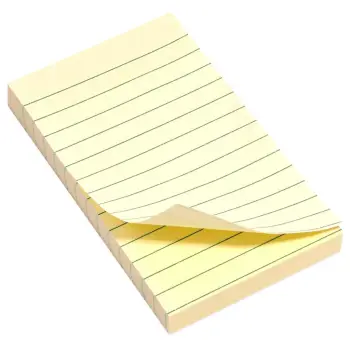 Sticky Notes Të Verdha Me Vija 7.6x12.7 Cm 150 Fletë
