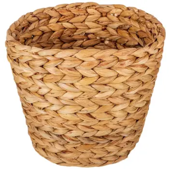 Shportë organizimi, ngjyrë kafe, e thurur prej kashte Ø21x18cm