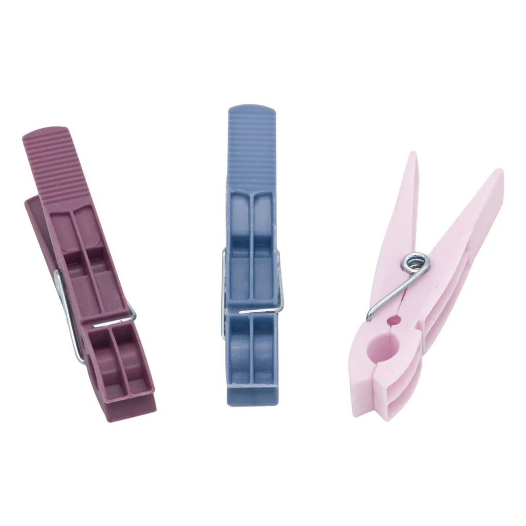 Kapëse rrobash plastike me ngjyra 8cm - 36 copë - 1