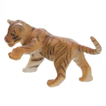 Figura të kafshëve të egra leopard, këlysh tigri, elefant, panda 5 cm