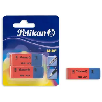 Goma Blu &amp; E Kuqe "Pelikan" Për Laps Dhe Stilolaps 2 Copë