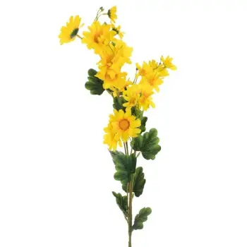 Lule dekorative krizantemë e verdhë 80cm