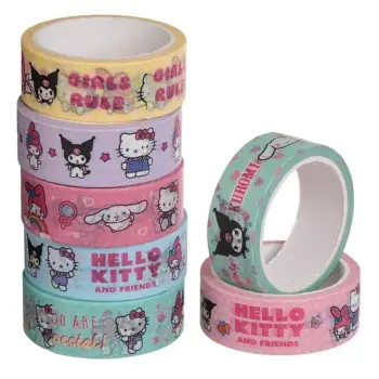 Shirita ngjitës me dizajnin Hello Kitty &amp; Kuroni 5mx1.5cm - 7 copë