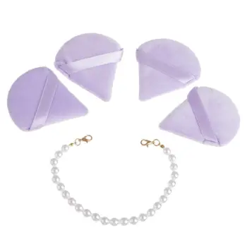Set sfungjerë për make-up në ngjyrë lejla 6x7cm - 4 copë