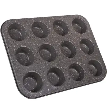 Tavë pjekjeje metalike për muffins / kekë të vegjël 35x26x3cm (12 vende)