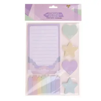 Letra ngjitëse për shënime në ngjyra pastel - 480 copë