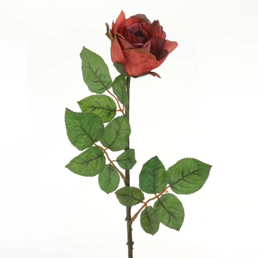 Lule dekorative trëndafil i kuq 66cm - 1