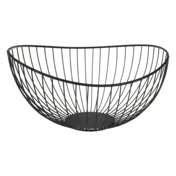 Tas frutash oval metalik i zi 29.5x29x13cm