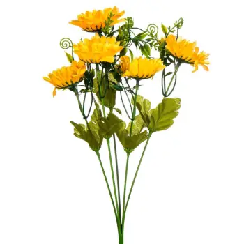 Buqetë Me Lule Dekoruese Lule Të Verdha 37 Cm
