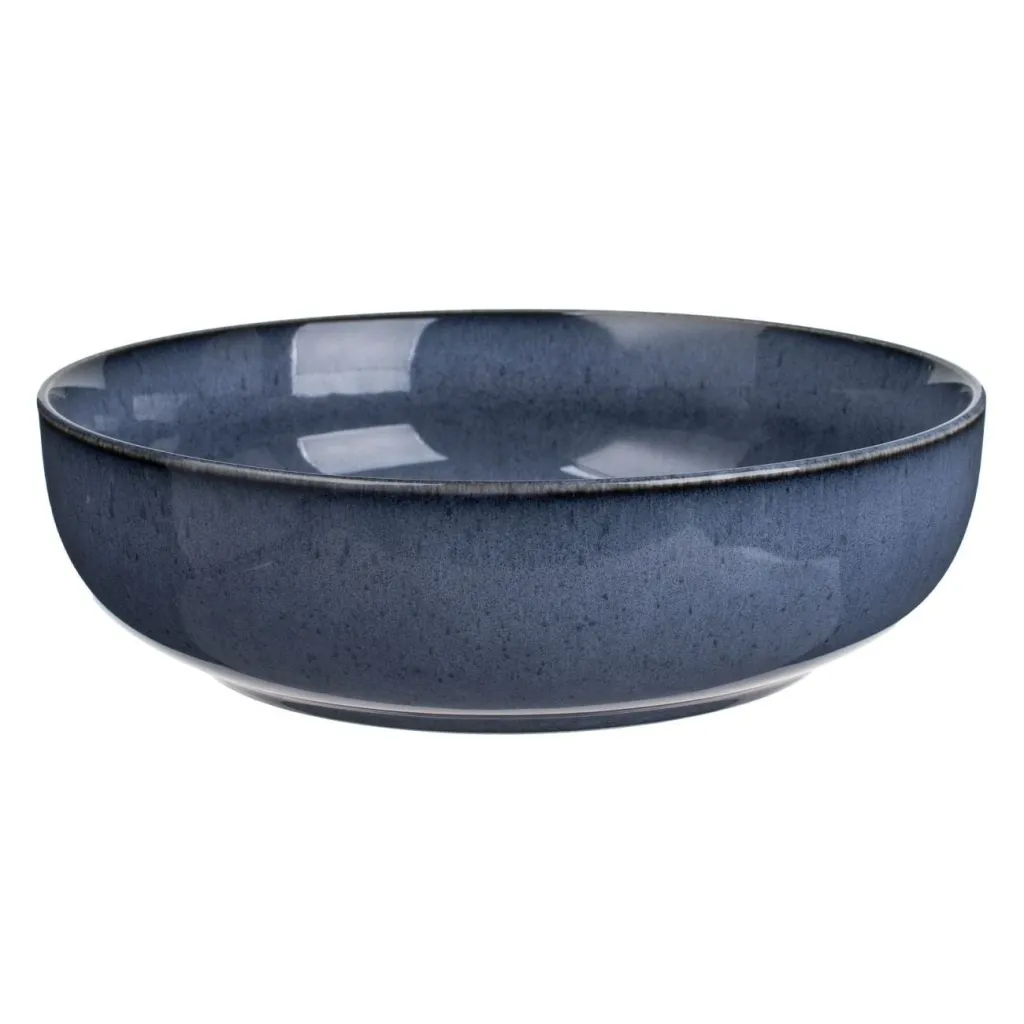 Pjatë porcelani ngjyrë blu e errët në stil nordik 1100ml - 1