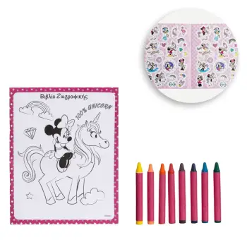 Set fletë ngjyrosje me ngjyra Minnie - 16 fletë