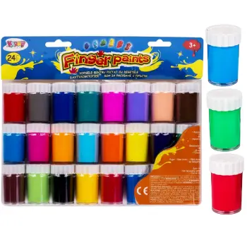 Bojëra për gishta në kavanoza Little President 20ml - 24 copë