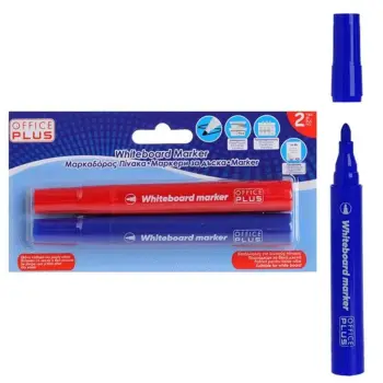 Marker për tabelë i kuq, blu - 2 copë