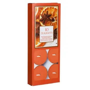Qirinj aromatikë me portokall dhe erëza, ngjyrë portokalli Ø4x1.5cm - 10 copë
