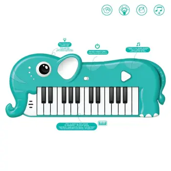 Lodër piano me elefant me 25 taste dhe këngë