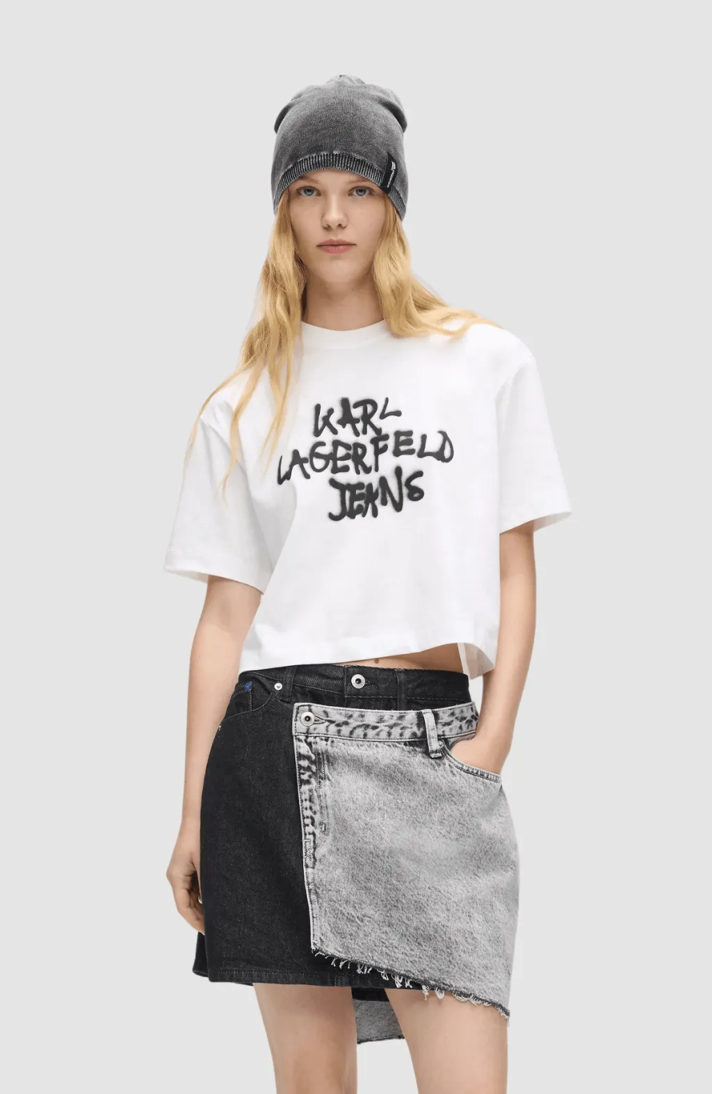 klj reg cropped graffiti tee - 1