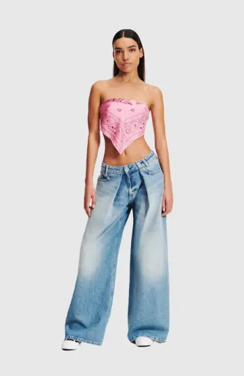 klj mr relaxed pleated denim
