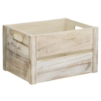 Arkë dekorative druri e bardhë 35x25x21cm