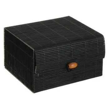 Kuti organizimi prej bambuje e zezë 13x12x8cm