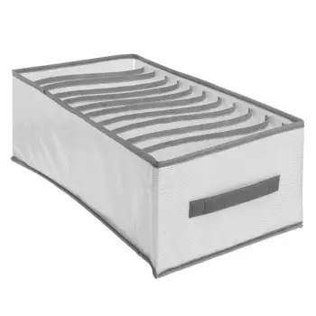 Organizues rrobash me 12 vende, ngjyrë e bardhë, gri 44x25x17cm
