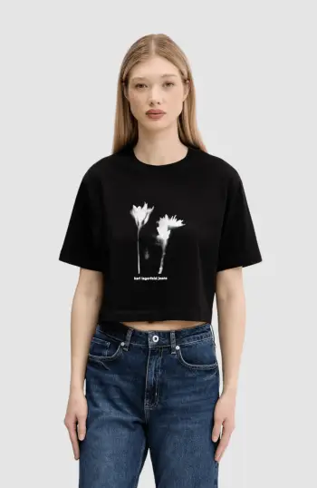 klj regular cropped flower tee