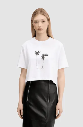 klj regular cropped flower tee - 3