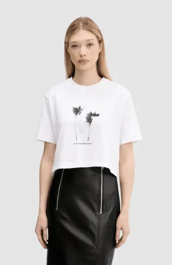 klj regular cropped flower tee