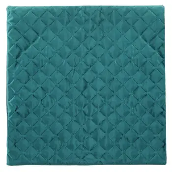 Këllëf jastëku dekorative dimërore prej kadifeje jeshile me model diamanti 45x43cm