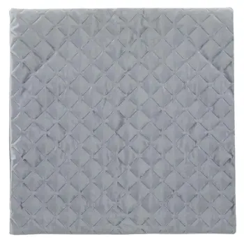 Këllëf jastëku dekorative dimërore prej kadifeje gri me model diamanti 45x43cm