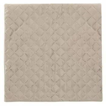 Këllëf jastëku dekorative dimërore prej kadifeje bezhë me model diamanti 45x43cm