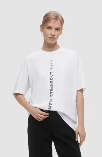 klj relaxed vertical logo tee